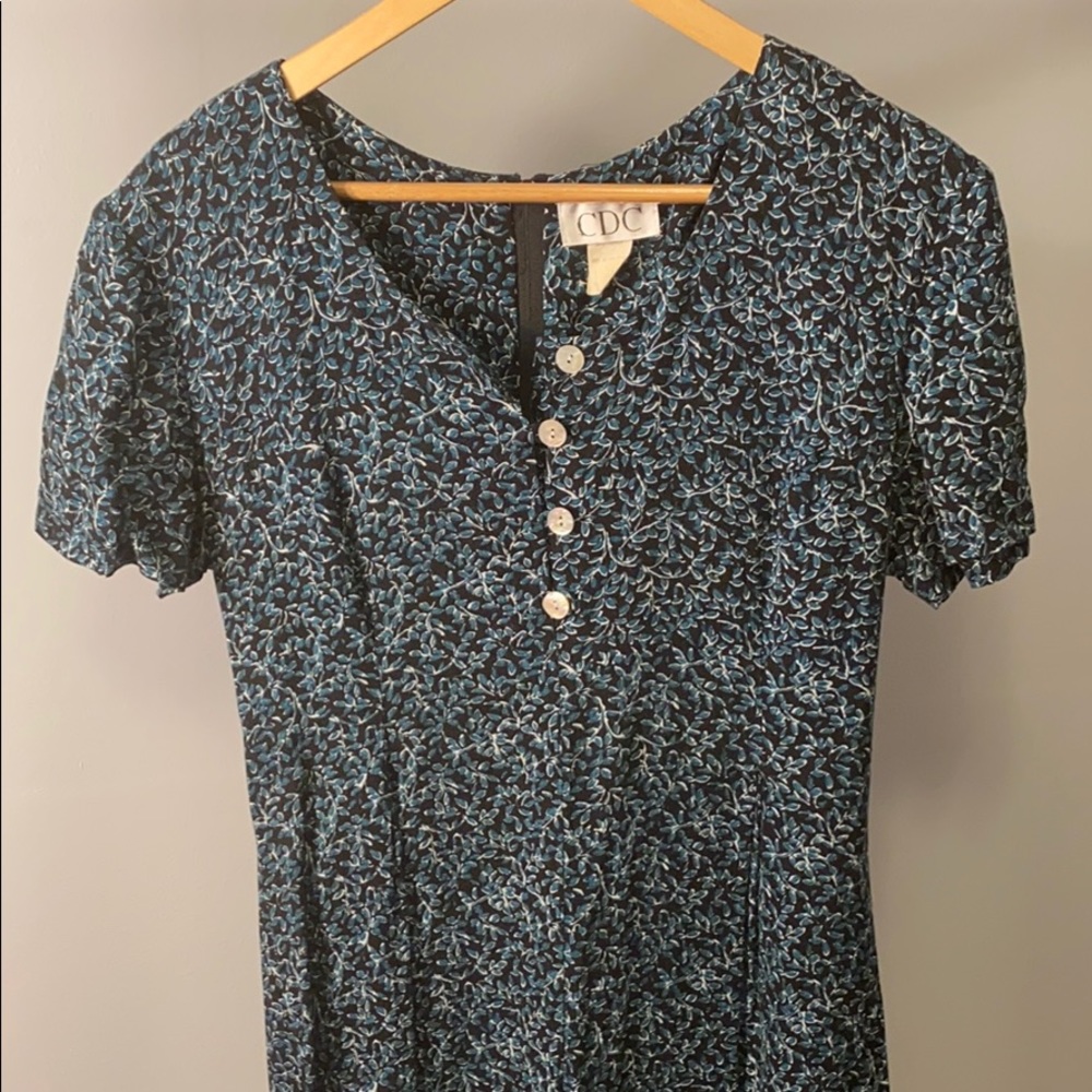 Vintage 80’s CDC Leaf/Vine print Jumpsuit